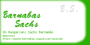 barnabas sachs business card